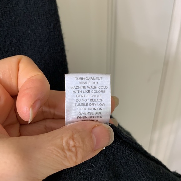 🌷3 for$25🌷take out, US M, Black Cowl Neck 3/4 Sleeve Knit Fit & Flare Dress - Picture 11 of 11